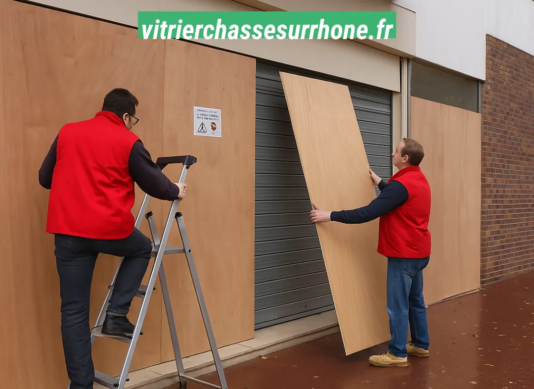 Mise en sécurité fermeture provisoire Chasse-sur-Rhône